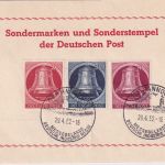 Berlin - 40+30+20 Pfg. Glocke rechts Sonderkarte SST Hannover 1952