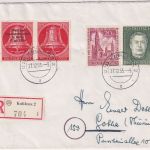 Berlin - 20 Pfg. Gedächtniskirche u.a. Einschreibebrief Koblenz - Gotha 1955