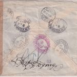 Kolumbien - 10 C. Einschreibemarke u.a. Einschreibebrief i.d. SCHWEIZ Honda 1917