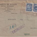 Kolumbien - 8+4 C. Freimarken Einschreibebrief n. USA Honda - Chicago 1927