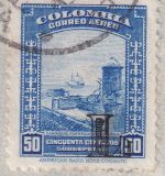 Kolumbien - 50 C. Flugpostaugabe "L" u.a. Luftpostbrief n. SCHWEDEN Bogota 1952