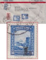 Kolumbien - 50 C. Flugpostaugabe "L" u.a. Luftpostbrief n. SCHWEDEN Bogota 1952