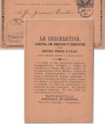 Kolumbien - 2 C. Antwort-Ganzsache (priv. Zudruck) Barranquilla - Hamburg 1897
