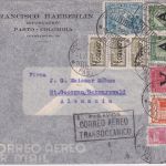 Kolumbien - 2x30+10 C. "Avianca" u.a. Luftpostbrief Pasto - St. Georgen 1950
