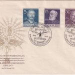 Berlin - 30+15+5 Pfg. Berliner Männer amtl. Schmuck-FDC 24.1.53