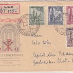 Berlin - Kaiser-Wilhelm-Gedächtniskirche amtl. Schmuck-FDC/Einschreiben 9.8.52