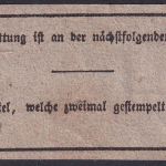 Preussen - Kreuzschenke 8/2 Fingerhut-K1 Chauseegeldquittung ca. 1840