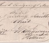 Bayern/Württemberg - Monheim 7/1 Fingerhut-K1 Dienstbrief n. Wellendingen1854
