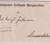 Bayern - Marquartstein Postablage L2 Dienst-Ortsbrief 1878 - mit Inhalt