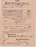 Bayern - Himmelkron Postablage L2 Post-Aufgabeschein f Postanweisung n. Hof 1890