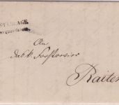 Bayern - Marquartstein Postablage L2 Dienstbrief Aushilfs-L1 Unterwessen 1877