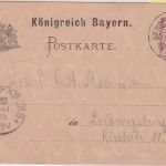 Bayern - Wendelsteinhaus Postablage-K1 5 Pfg. Privatganzsache n Ludwigsburg 1890
