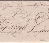 Bayern - T1 Briefträgerstempel (Freidling) Dienstbrief Teisendorf - Laufen 1864
