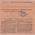 Bayern - Atzenhof T. Tännesberg Posthilfstelle Ra3 Paketkarte Pfreimd 1920