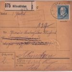 Bayern - Geratskirchen T. Mitterskirchen Posthilfstelle Ra3 Paketkarte 1916