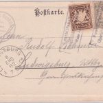 Bayern - Oberallmannshausen T. Leoni Posthilfstelle Ra3 Karte n Ludwigsburg 1902