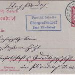 Bayern - Obergrafendorf T. Münchsdorf Posthilfstelle Ra3 10 Pfg. Ganzsache 1905