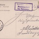 Bayern - Pestenacker T. Walleshausen Posthilfstelle Ra3 Ansichtskarte 1906