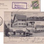 Bayern - Pestenacker T. Walleshausen Posthilfstelle Ra3 Ansichtskarte 1906