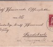 Bayern - Offenstetten T. Abensberg Posthilfstelle Ra3 Brief n. Sandsbach 1913