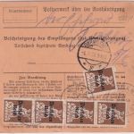 DR-Infla - Trimberg T. Euerdorf Posthilfstelle Ra3 Paketkarte Hammelburg 1920
