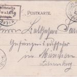 Bayern - Burgwalden T. Bobingen Posthilfstelle Ra3 Karte Strassberg München 1901