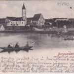Bayern - Burgwalden T. Bobingen Posthilfstelle Ra3 Karte Strassberg München 1901