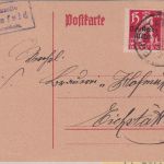 DR-Infla - Pollenfeld T. Seuversholz Posthilfstelle Ra3 Ganzsache Eichstätt 1920