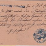 DR-Infla - Pollenfeld T. Seuversholz Posthilfstelle Ra3 Ganzsache Eichstätt 1920