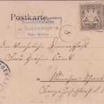 Bayern - Neuhausen T. Metten Posthilfstelle Ra3 Ansichtskarte n. München 1903