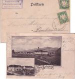 Bayern Oberschönefeld T. Gessertshausen Posthilfstelle Ra3 Karte n. BELGIEN 1902