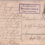 Bayern - Oberschweinbach T. Günzlhofen Posthilfstelle Ra3 Karte Nannhofen 1911