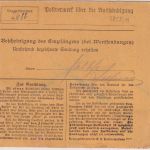 Bayern - Obergrafendorf T. Münchsdorf Posthilfstelle Ra3 Paketkarte 1917