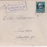 Bayern - Oberpöring T. Niederpöring Posthilfsstelle Ra3 Brief n. München 1919