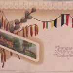 Bayern - Berg im Gau T. Langenmoosen Posthilfsstelle Ra3 patriot Osterkarte 1917