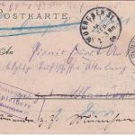 Bayern - Spielberg T. Heidenheim (Mfr.) Posthilfsstelle Ra3 Soldatenkarte 1904