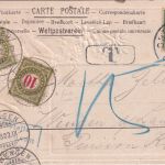 Bayern - Spielmannsau T. Oberstdorf Posthilfsstelle Ra3 Karte Nachporto 1902