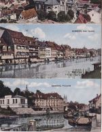 Bayern - Bamberg Concordi Kirche etc. farb. Mehrbild-AK gelaufen/Feldpost 1914