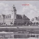 Bayern - Bamberg Justizgebäude sw-AK gelaufen/portofr. Soldatenkarte 1911
