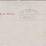 Bayern - 10 Pfg. Rauten Ganzsache+Zusatz n. USA Obernzell - Hoboken 1908