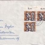 BRD - 3x7 Pfg. Wofa/Bergmann Brief Stuttgart - Neckarsulm 1957