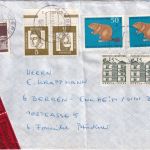BRD - 5 Pfg. Bed. Deutsche Zusammendruck/Hausauftragsnummer u.a. Eilbrief 1968