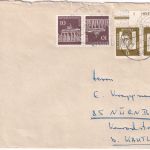 BRD - 5 Pfg. Bed. Deutsche Zusammendruck/Hausauftragsnummer u.a. Brief 1968