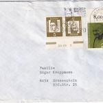 BRD - 5 Pfg. Bed. Deutsche Zusammendruck/Hausauftragsnummer u.a. Brief 1970