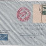 DR - 75 Pfg. Zeppelin Bogenecke Zeppelinbrief n USA Berlin - Portland 1936 1.NAF