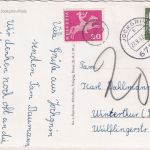 BRD - 10 Pfg. Bed. Deutsche Karte i.d. SCHWEIZ Jockrim 1962 Nachporto