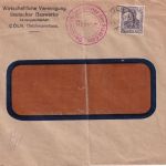 DR - 15 Pfg. Germania Perfin WVG Fensterkuvert Bürgermeisterzensur 1919
