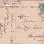 Glückwunsch - Geburtstag Junge im Anzug m. Blumenstrauß fabr. Prägekarte 1902