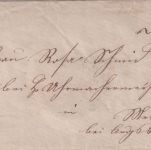 Bayern - 3 Kr. Wappen geschn. 22mm-K1 Dillingen 11/6 Brief n. Mering