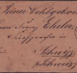 Bayern - 7 Kr. Wappen gez. Brief i.d. SCHWEIZ Zier-K1 Deggendorf 17/11
